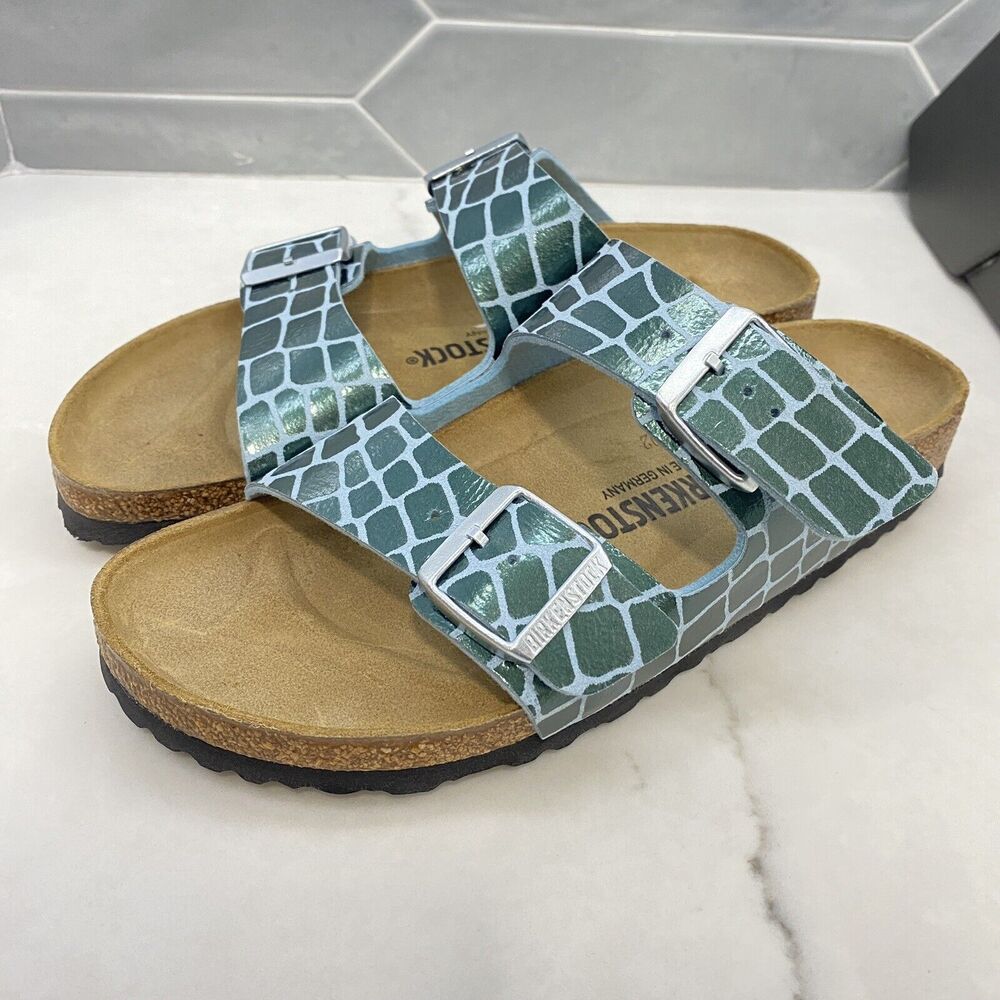 Birkenstock Arizona BS Sandals Womens Size 9-9.5 NARROW teal aqua Ocean Breeze